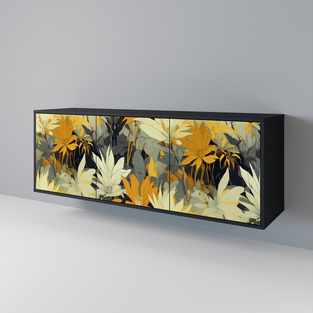 SUNKISSED LILY Sideboard mit 3 Türen in Schwarz
