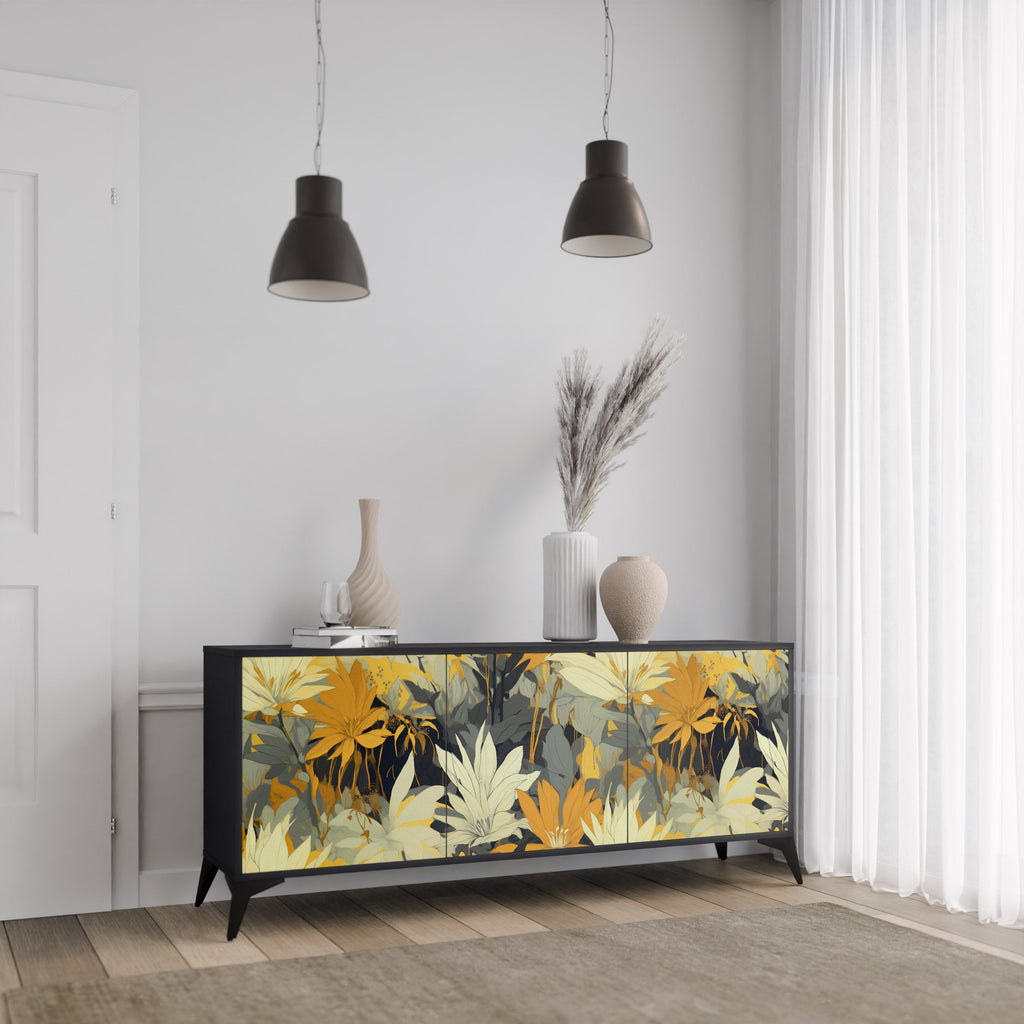 SUNKISSED LILY Sideboard mit 3 Türen in Schwarz