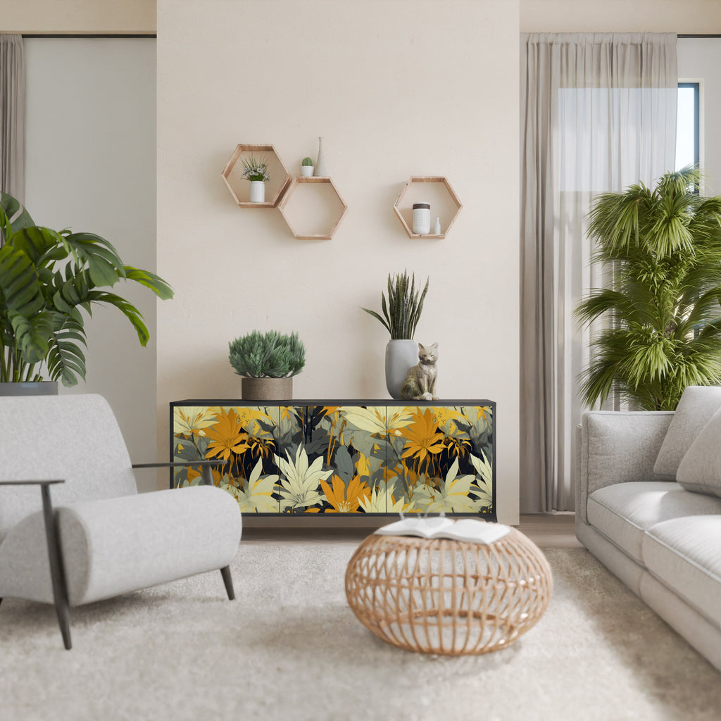 SUNKISSED LILY Sideboard mit 3 Türen in Schwarz