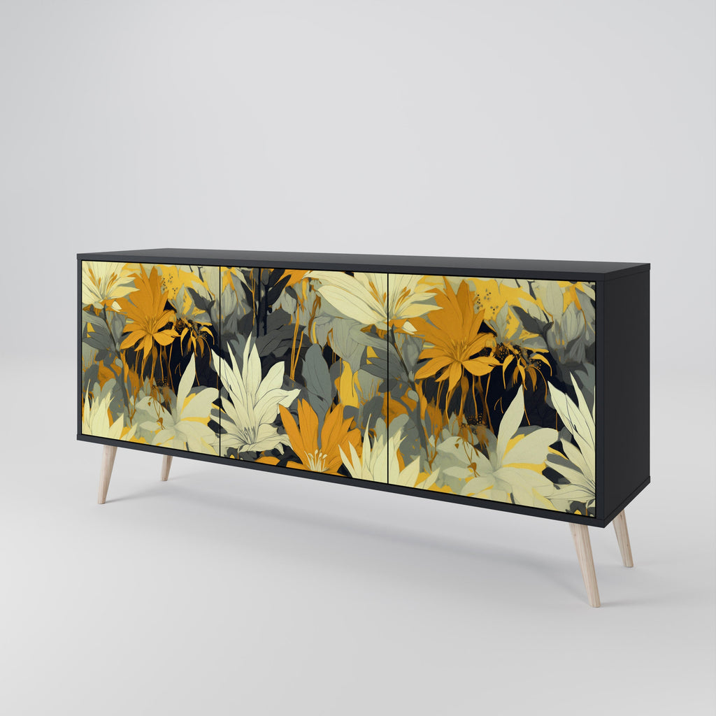 SUNKISSED LILY Sideboard mit 3 Türen in Schwarz