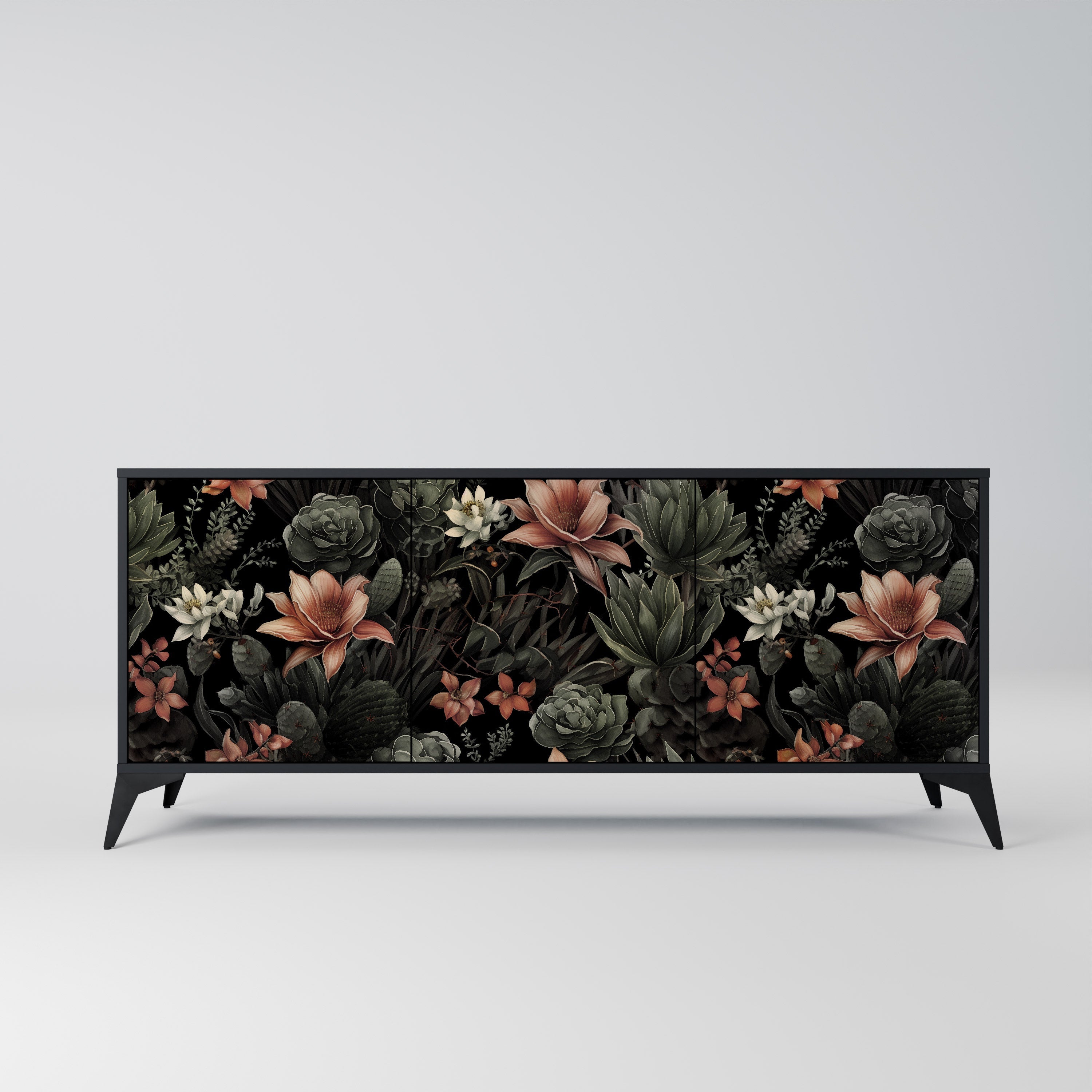 SECRET VERDURE 3-Door Sideboard in Black Finish