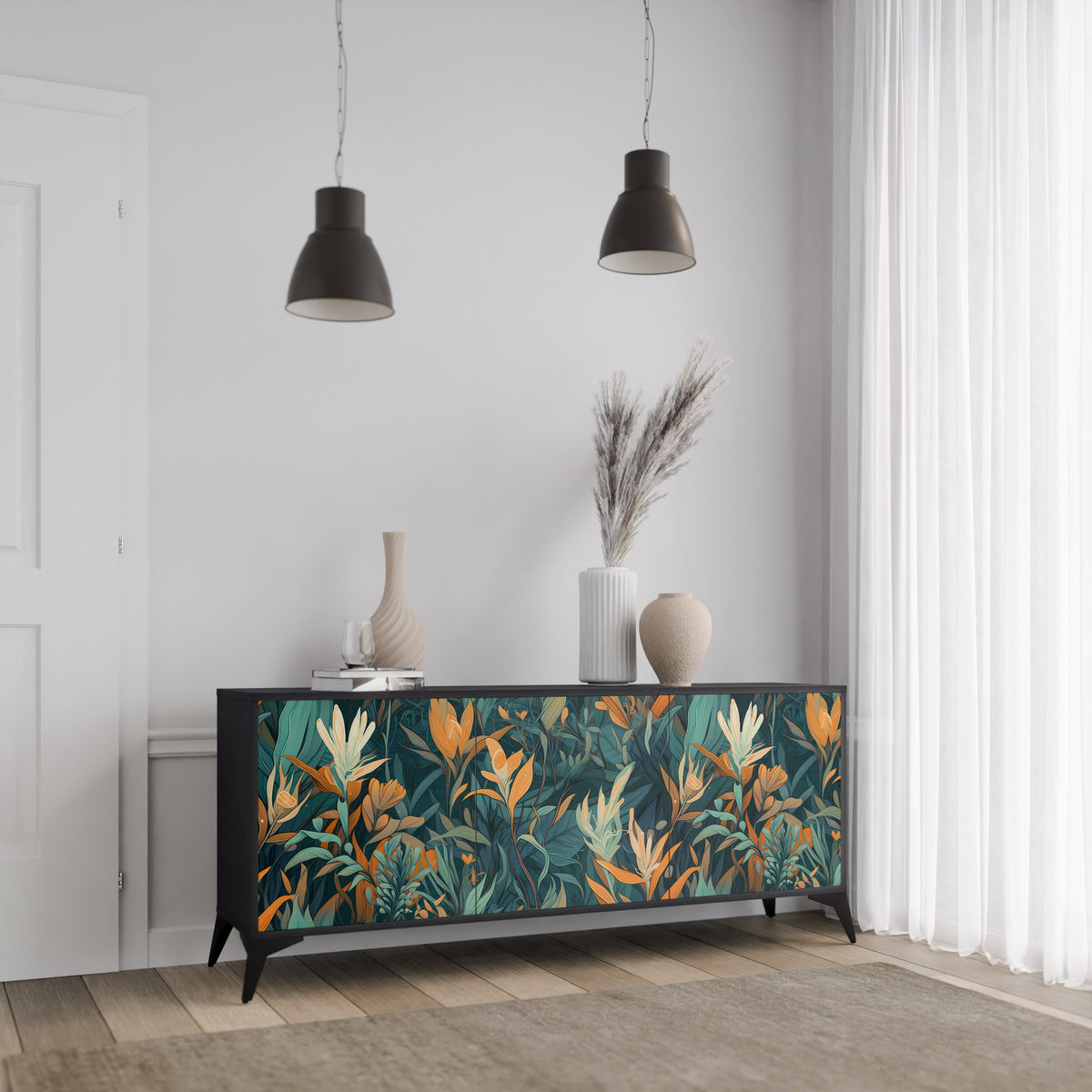 FLORAL SERENITY 3-türiges Sideboard
