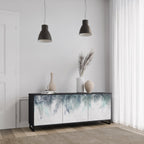 PALM VEIL Sideboard mit 3 Türen in Schwarz