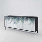 PALM VEIL Sideboard mit 3 Türen in Schwarz
