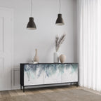 PALM VEIL Sideboard mit 3 Türen in Schwarz