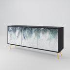 PALM VEIL Sideboard mit 3 Türen in Schwarz
