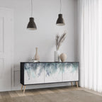 PALM VEIL Sideboard mit 3 Türen in Schwarz