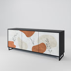 TRANQUIL TWIG 3-Door Sideboard in Black Finish