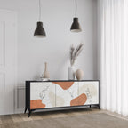 TRANQUIL TWIG 3-Door Sideboard in Black Finish