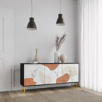 TRANQUIL TWIG 3-Door Sideboard in Black Finish