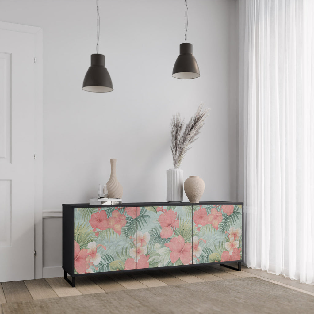 HAWAIIAN SPIRIT 3-Door Sideboard in Black Finish