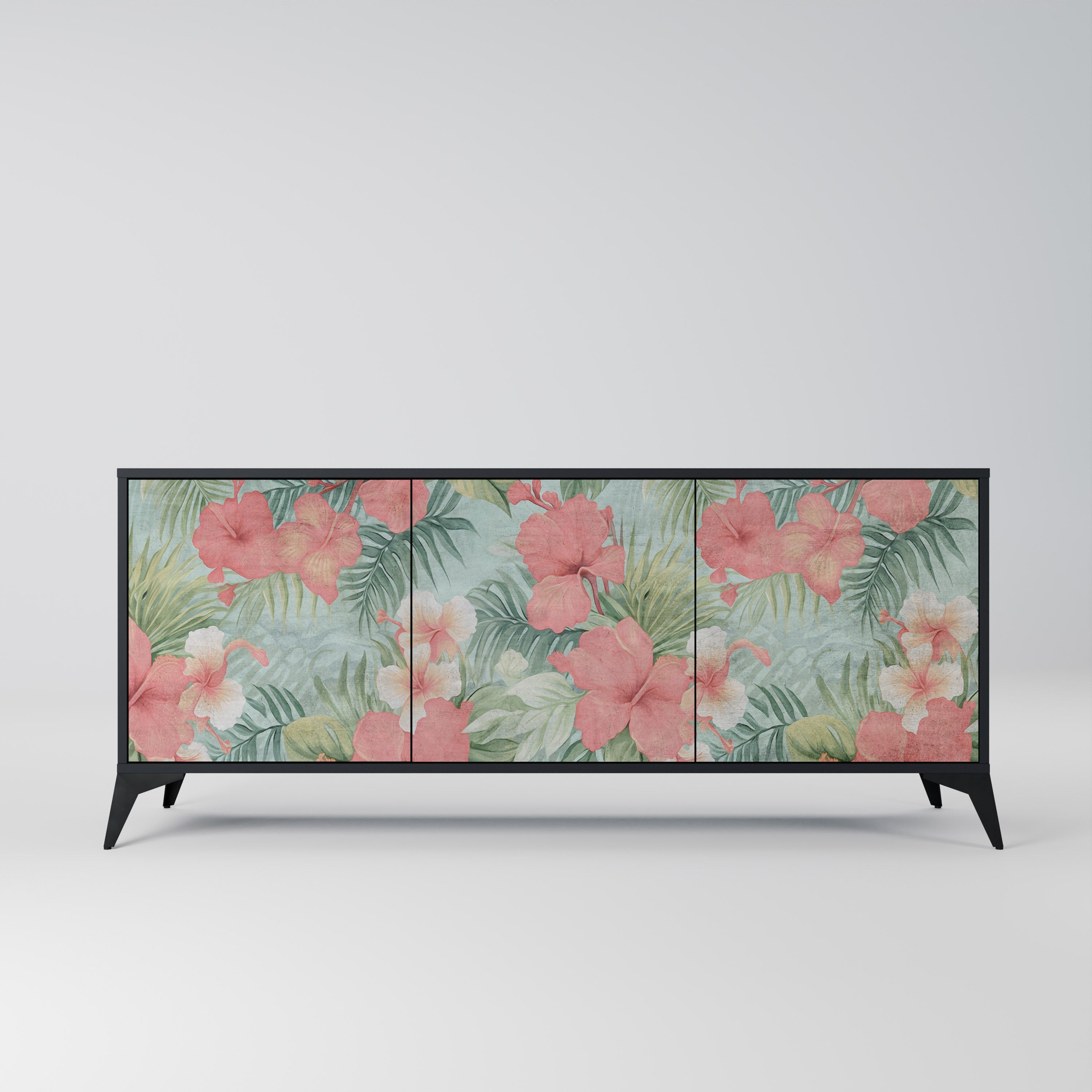 HAWAIIAN SPIRIT 3-Door Sideboard in Black Finish