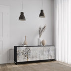 FADE IN THE TREES Sideboard mit 3 Türen in Schwarz