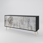 FADE IN THE TREES Sideboard mit 3 Türen in Schwarz