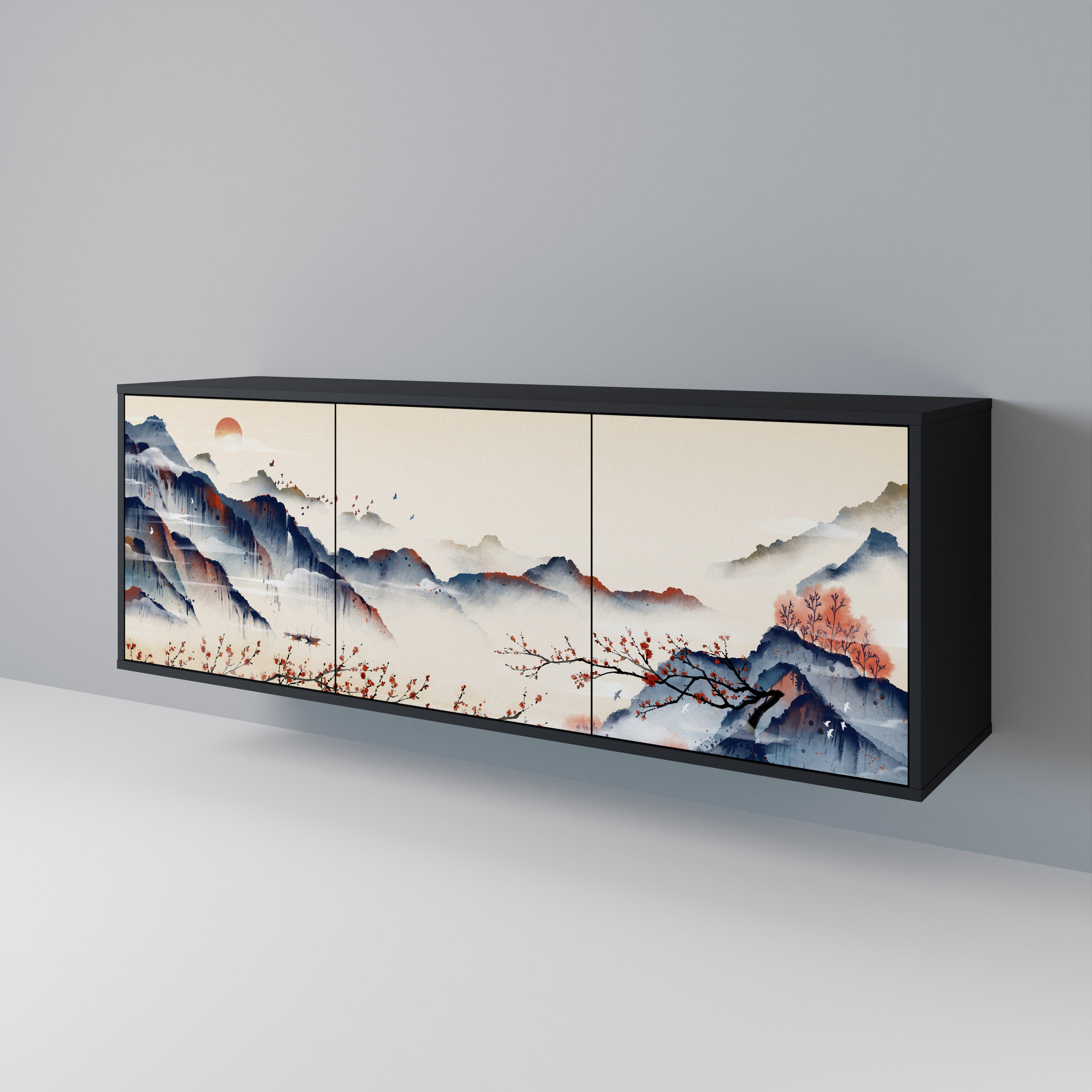 JAPANESE LANDSCAPE 3-türiges Sideboard