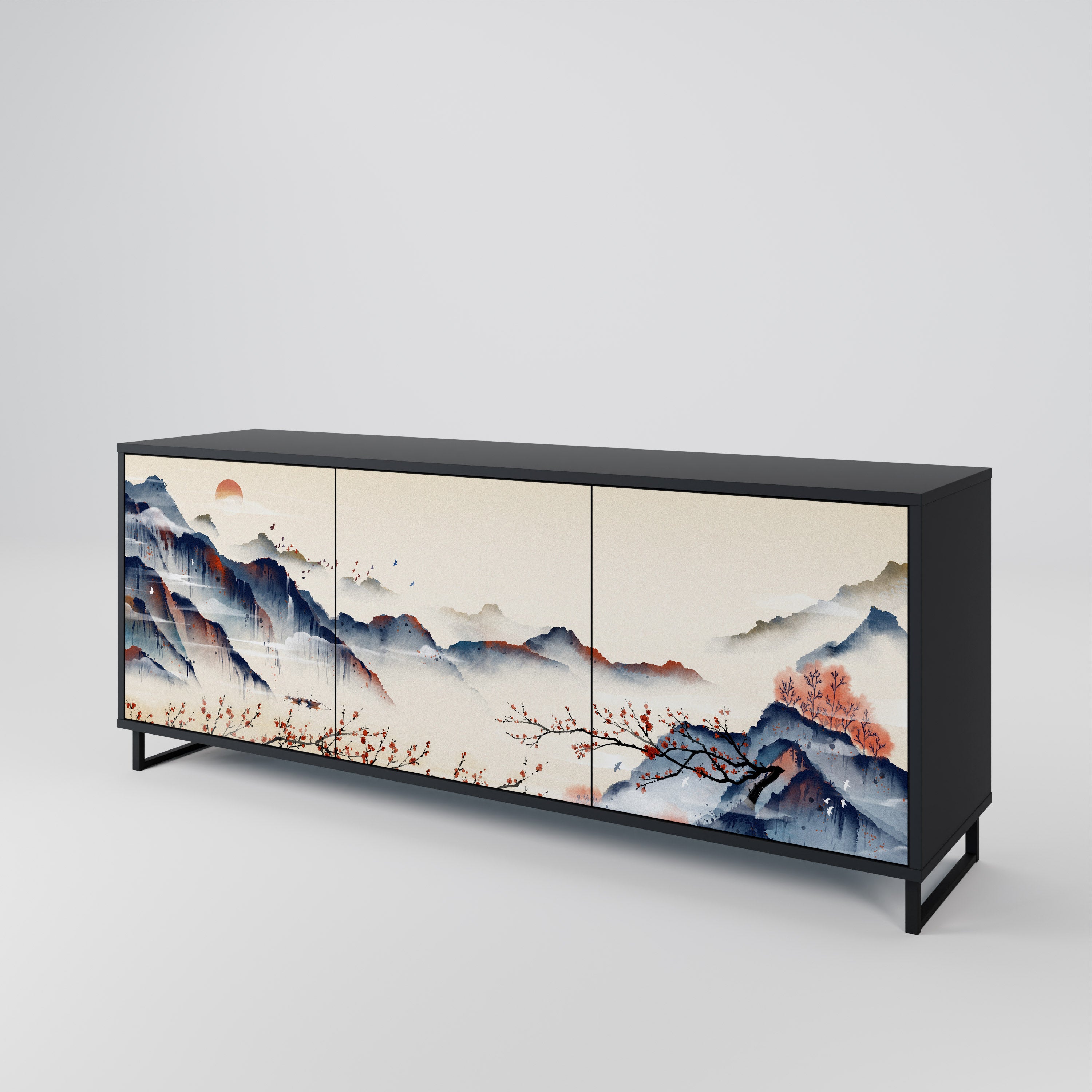 JAPANESE LANDSCAPE 3-türiges Sideboard