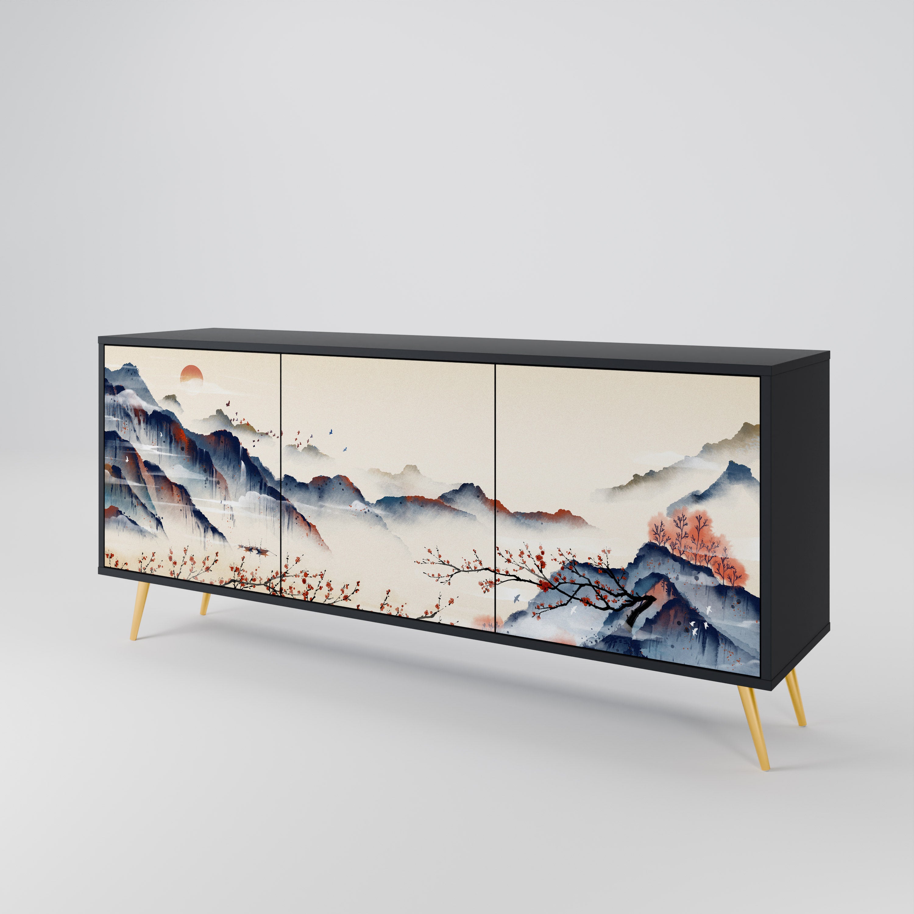 JAPANESE LANDSCAPE 3-türiges Sideboard