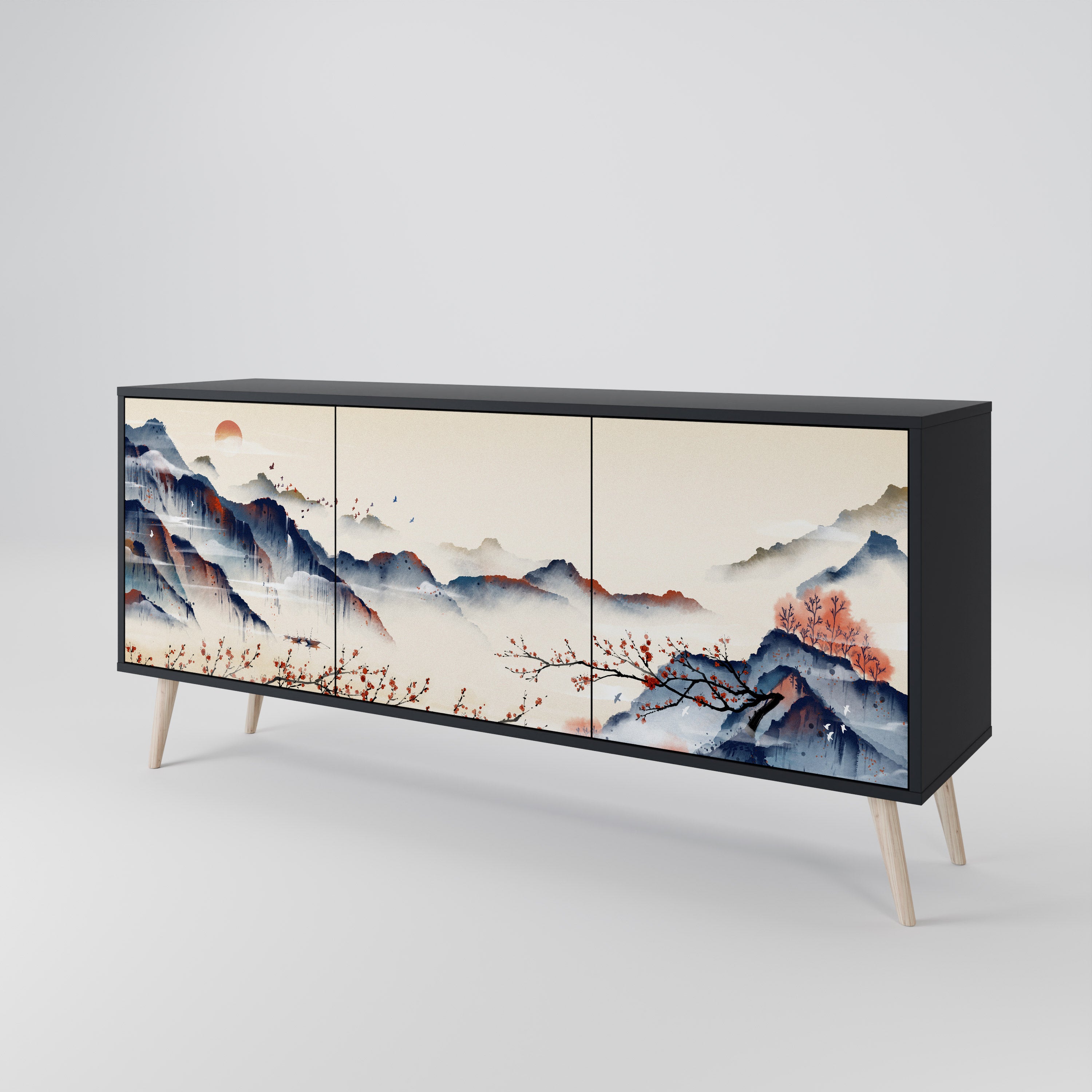 JAPANESE LANDSCAPE 3-türiges Sideboard