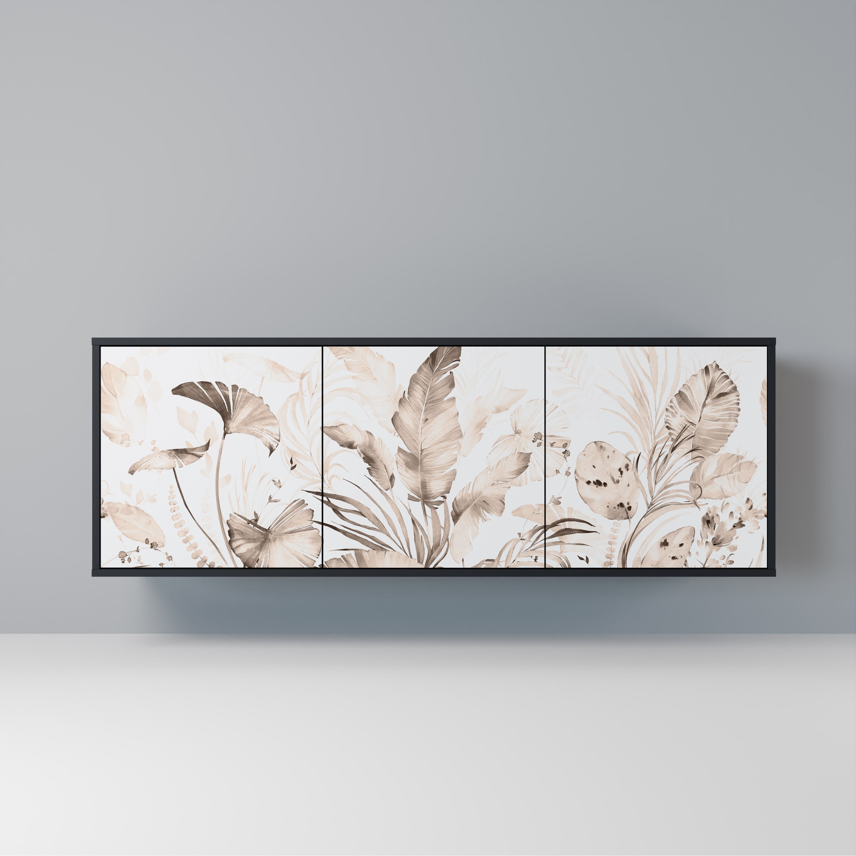 WILD TENDERNESS Sideboard mit 3 Türen in Schwarz