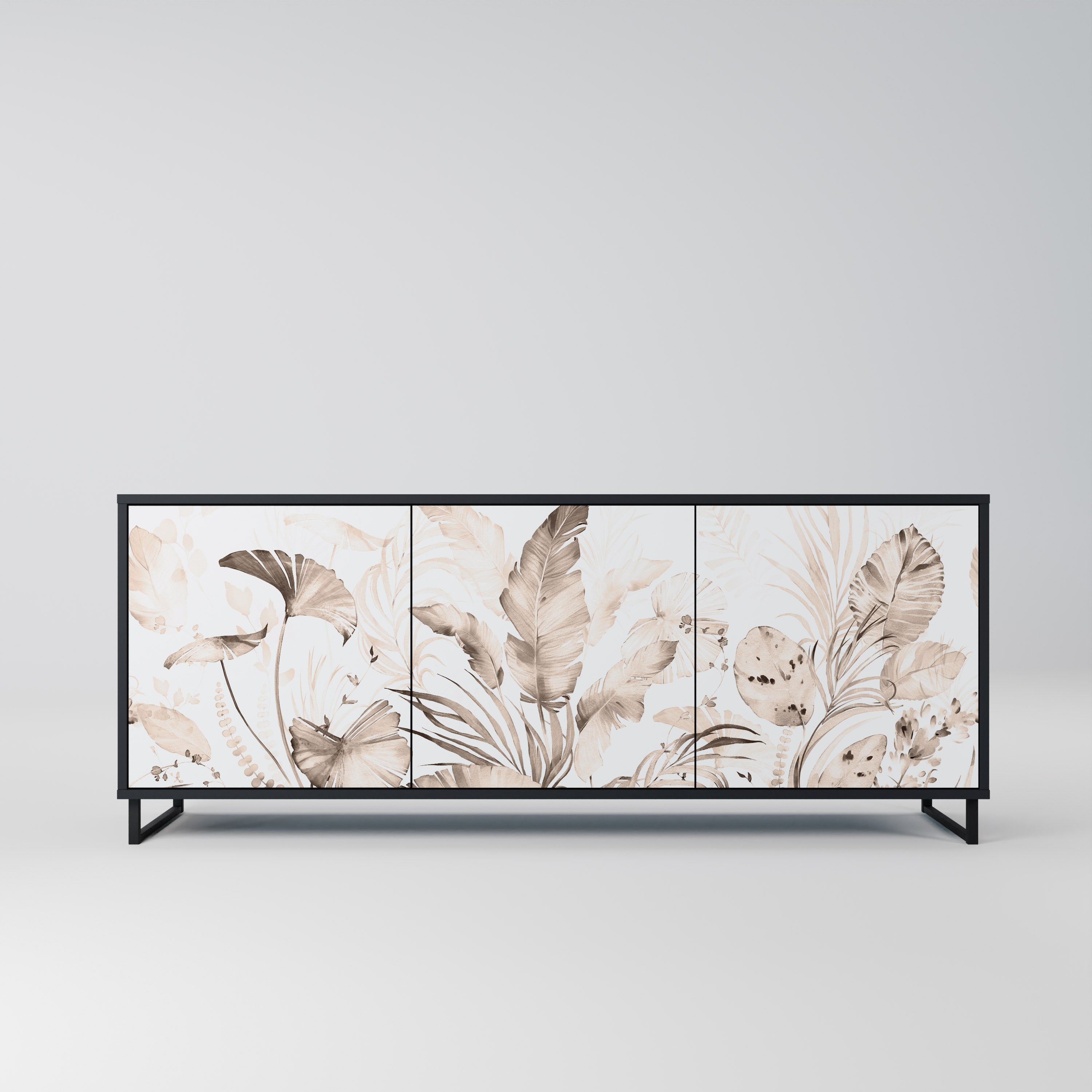 WILD TENDERNESS Sideboard mit 3 Türen in Schwarz