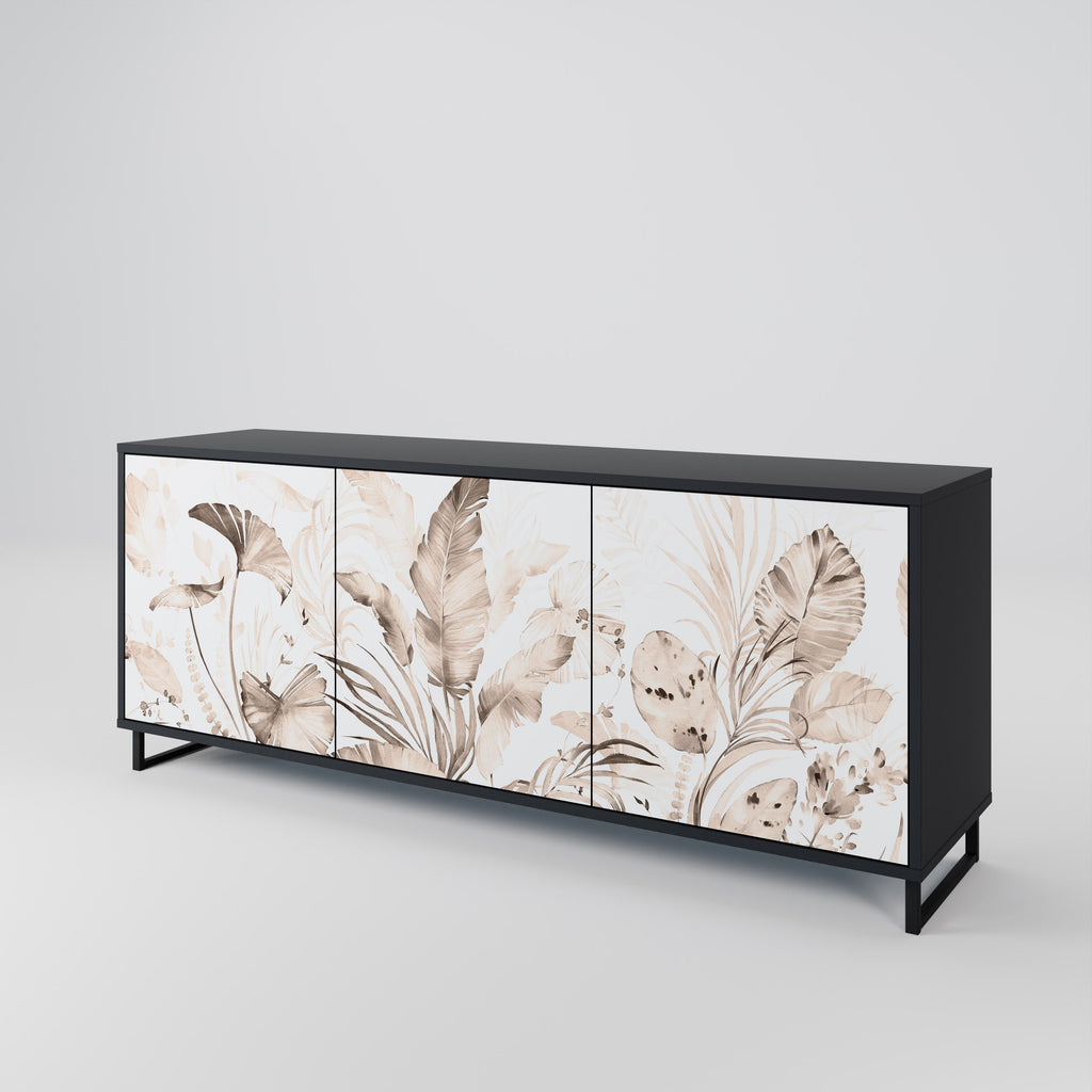WILD TENDERNESS Sideboard mit 3 Türen in Schwarz