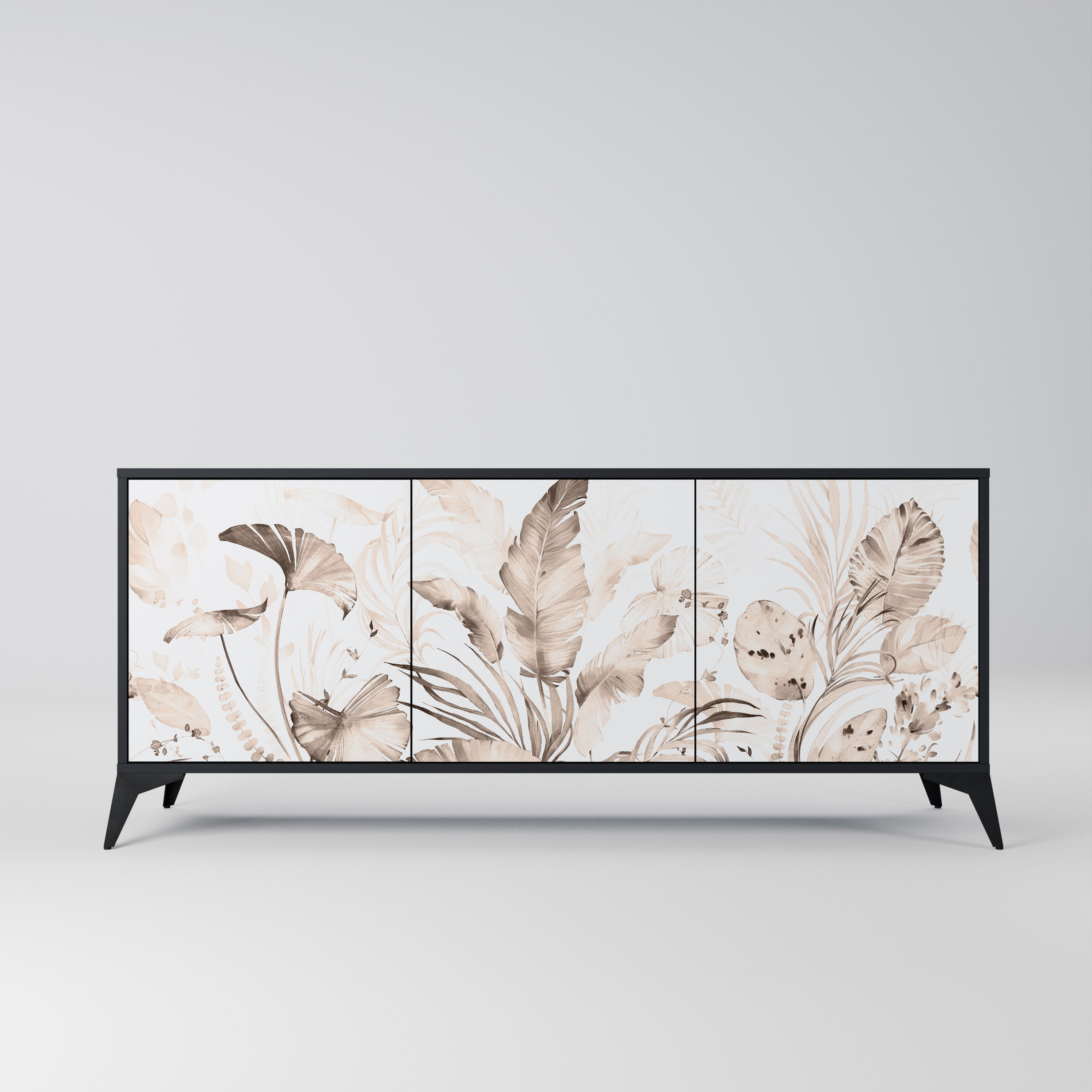 WILD TENDERNESS Sideboard mit 3 Türen in Schwarz