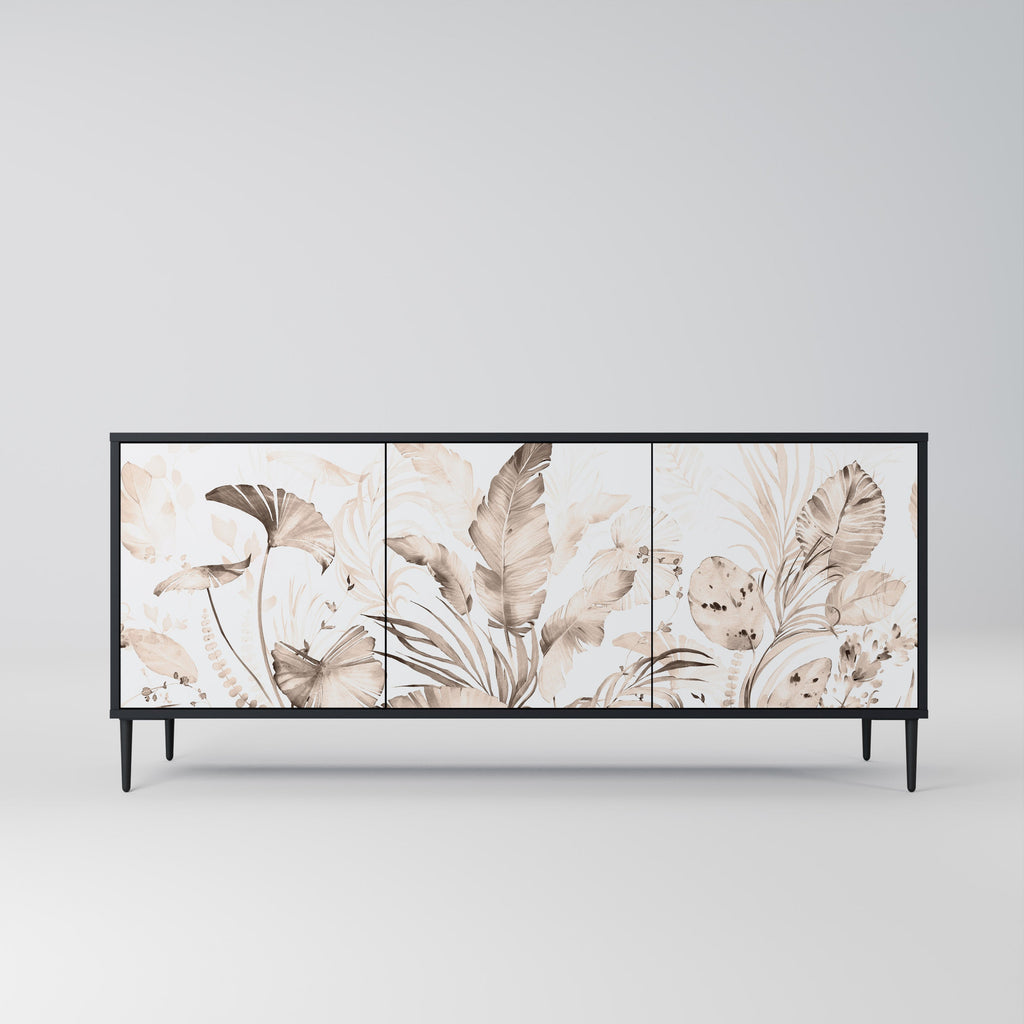 WILD TENDERNESS Sideboard mit 3 Türen in Schwarz