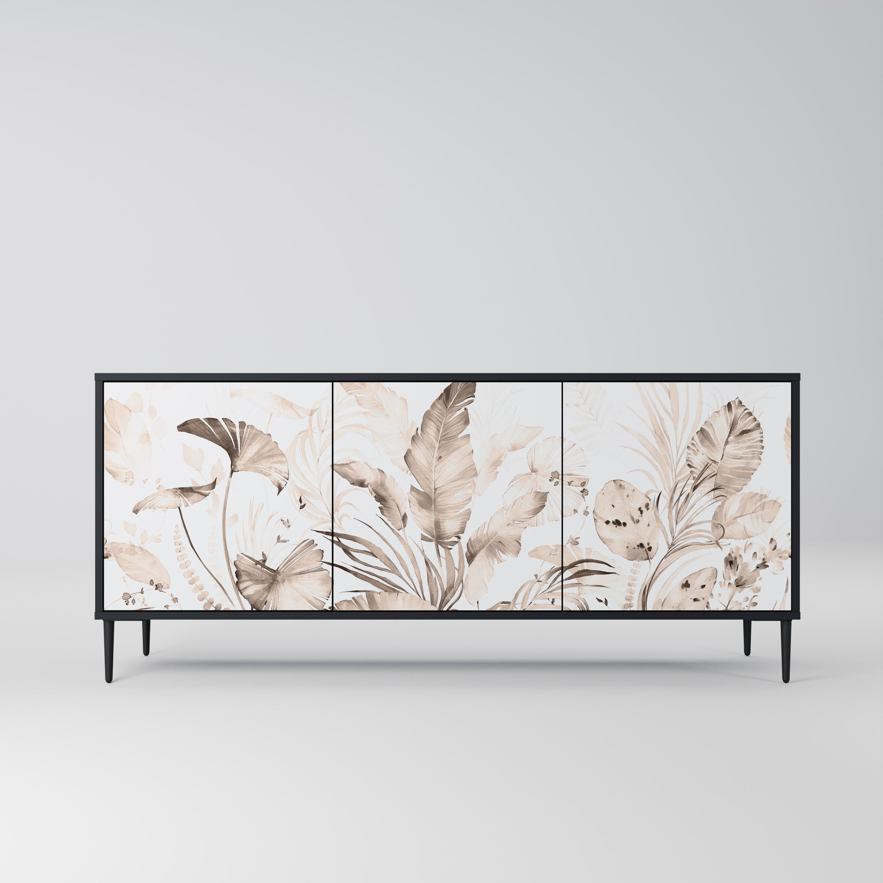 WILD TENDERNESS Sideboard mit 3 Türen in Schwarz