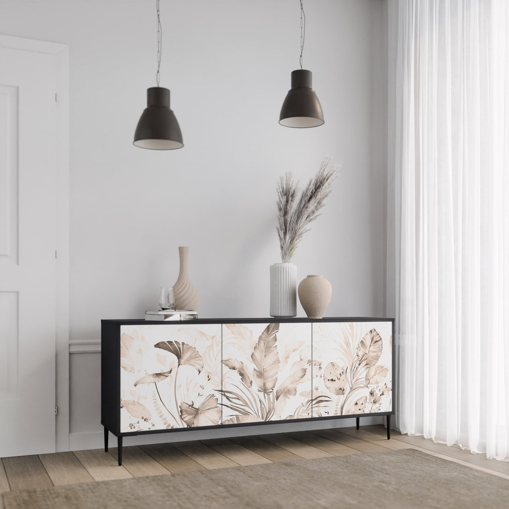 WILD TENDERNESS Sideboard mit 3 Türen in Schwarz