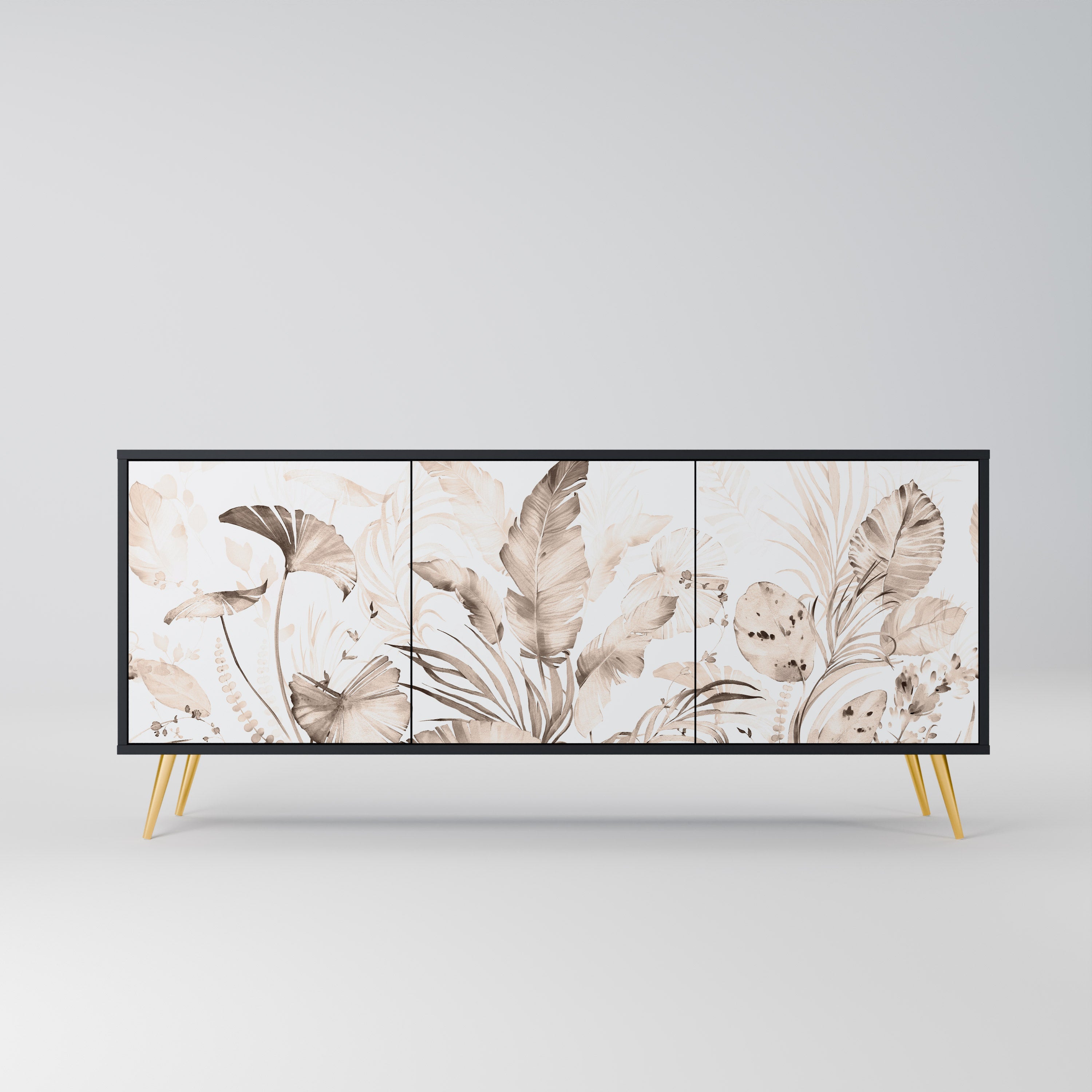 WILD TENDERNESS Sideboard mit 3 Türen in Schwarz