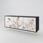 WILD TENDERNESS Sideboard mit 3 Türen in Schwarz