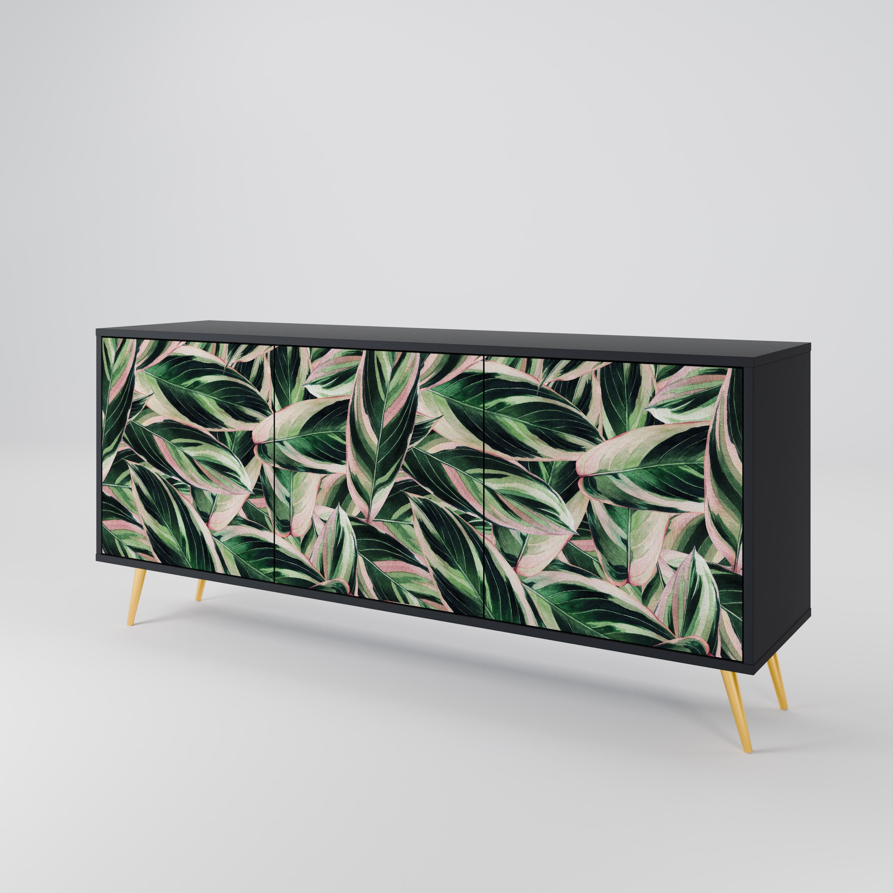 EERIE STROMANTHE 3-Door Sideboard in Black Finish