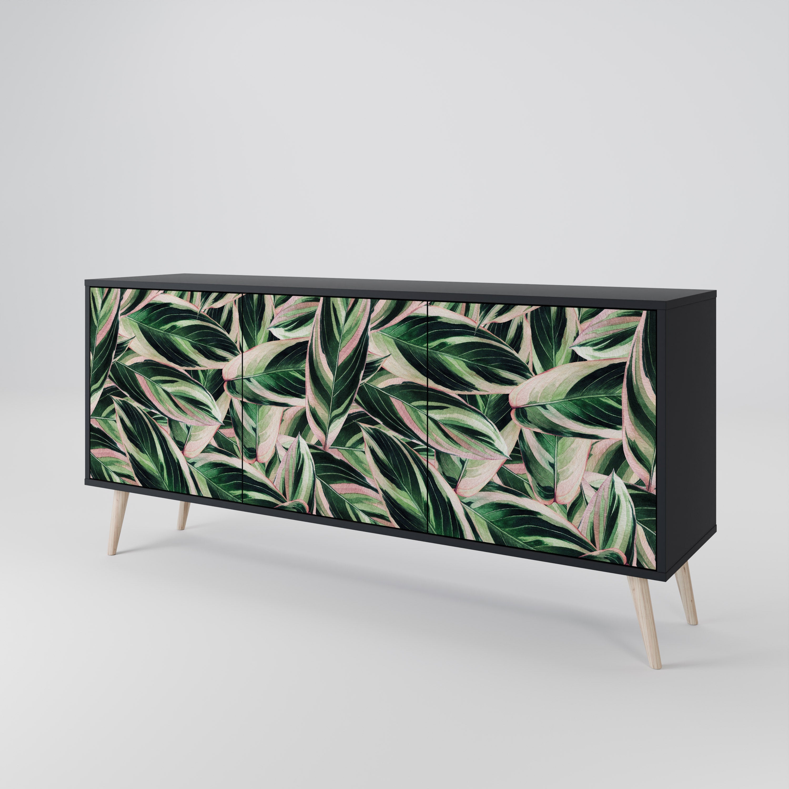 EERIE STROMANTHE 3-Door Sideboard in Black Finish