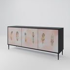 THE DELIQUESCE Sideboard mit 3 Türen in Schwarz