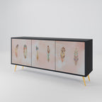 THE DELIQUESCE Sideboard mit 3 Türen in Schwarz