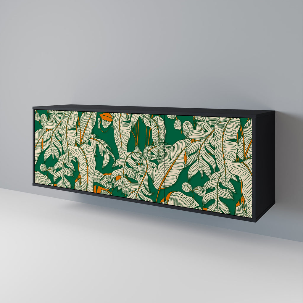 VERDANT PLEASURES Sideboard mit 3 Türen in Schwarz