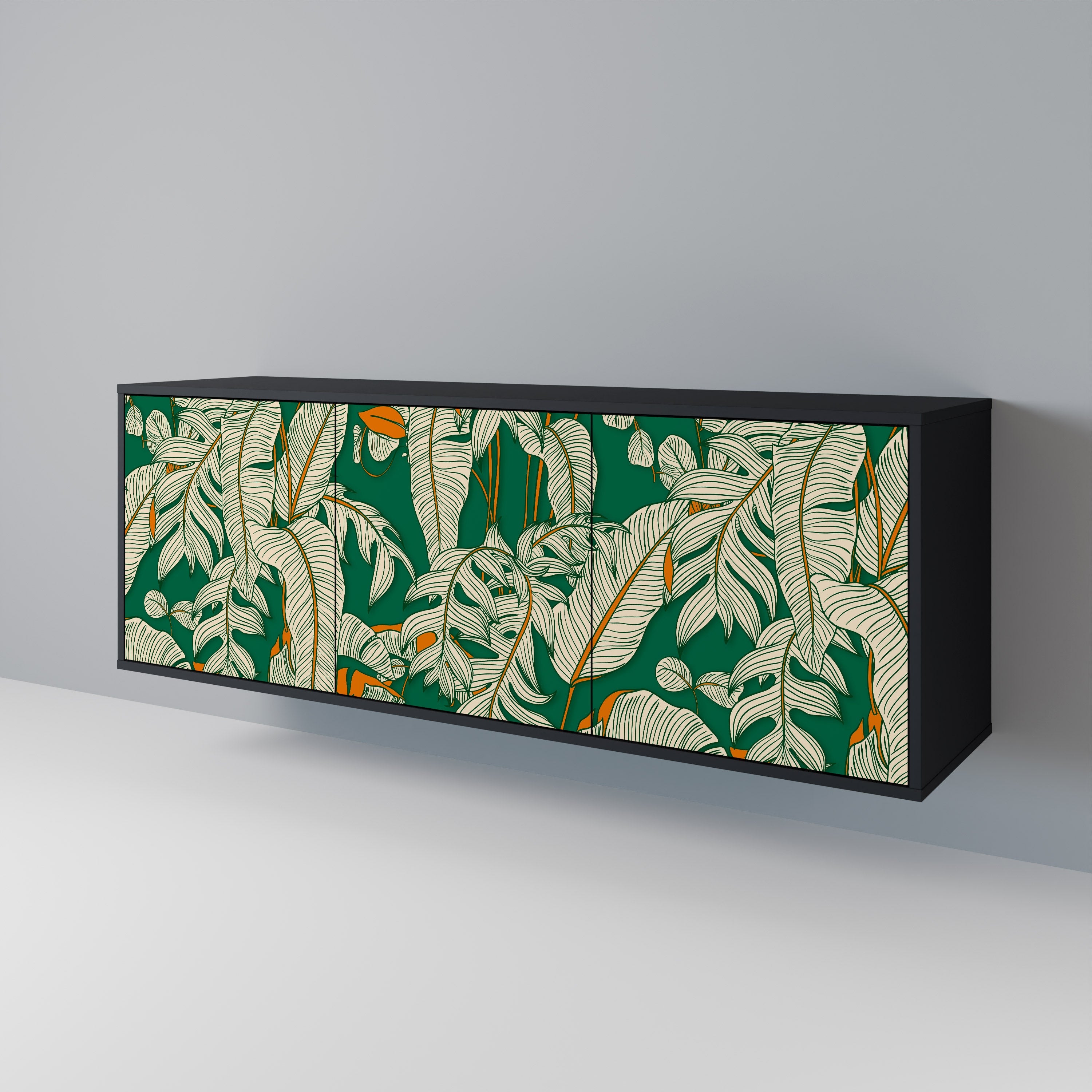 VERDANT PLEASURES Sideboard mit 3 Türen in Schwarz