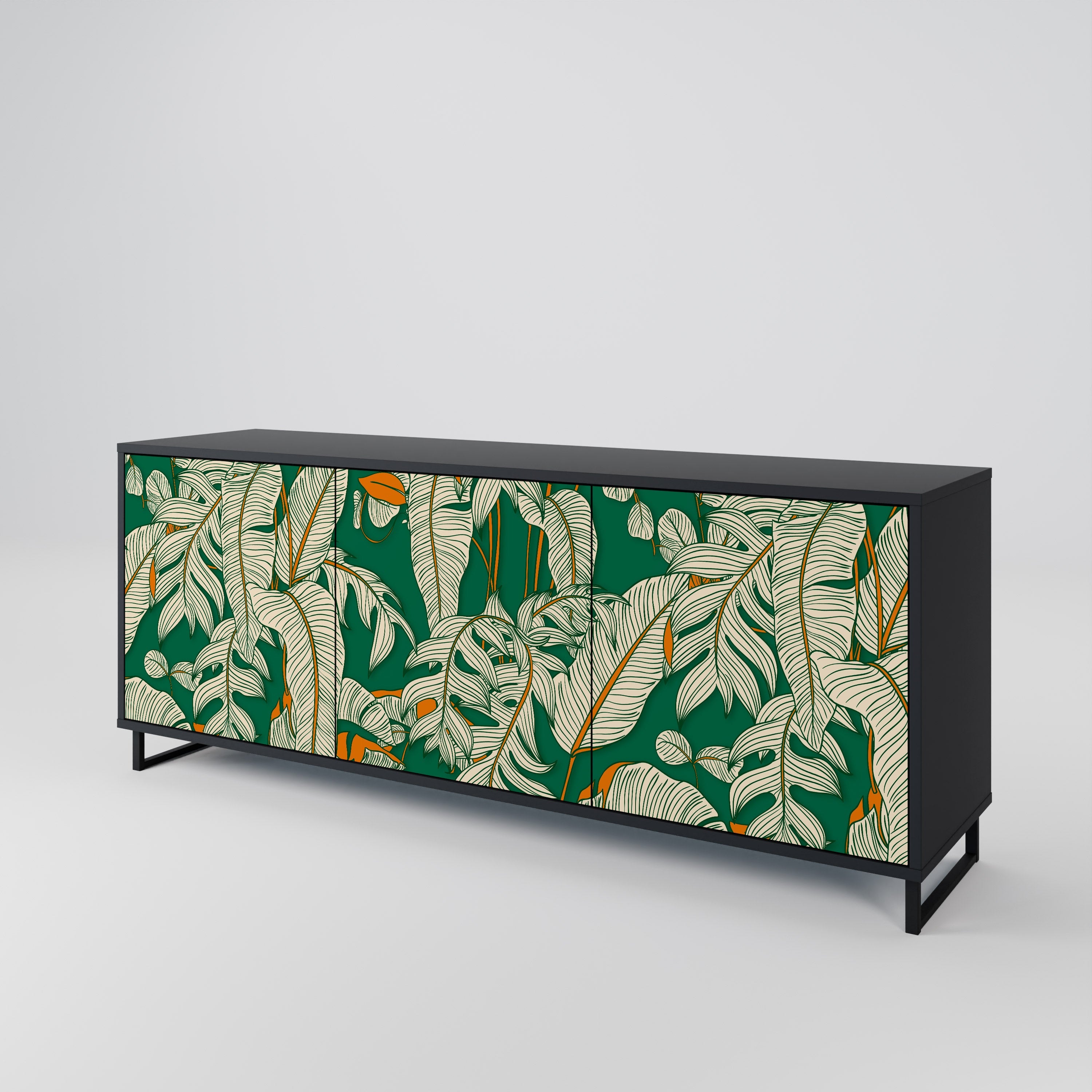 VERDANT PLEASURES Sideboard mit 3 Türen in Schwarz
