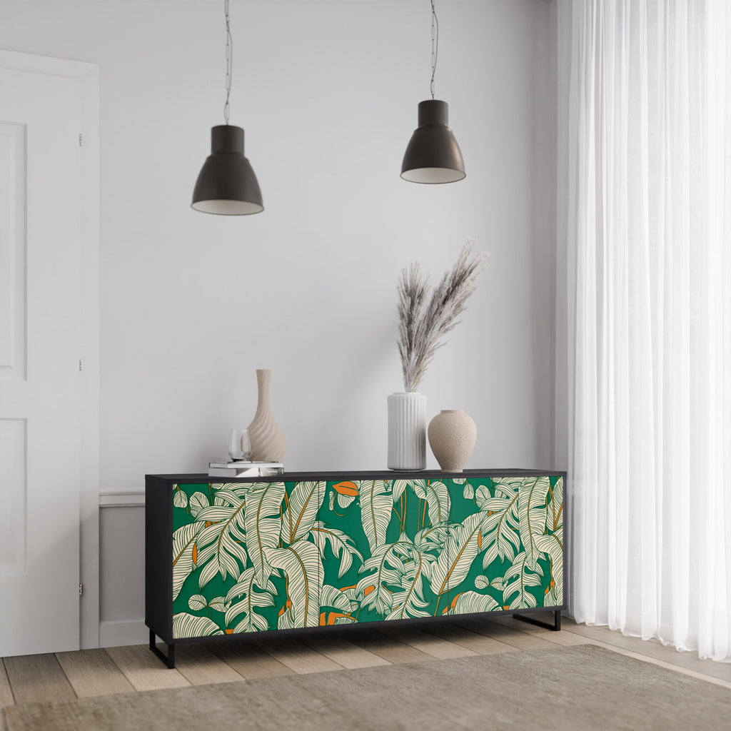 VERDANT PLEASURES Sideboard mit 3 Türen in Schwarz