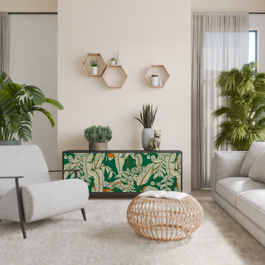 VERDANT PLEASURES Sideboard mit 3 Türen in Schwarz