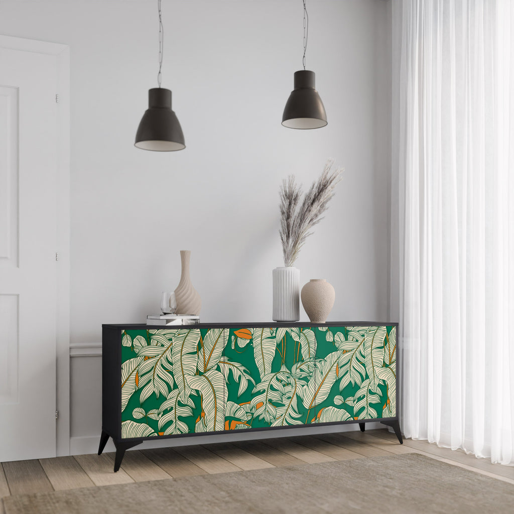 VERDANT PLEASURES Sideboard mit 3 Türen in Schwarz