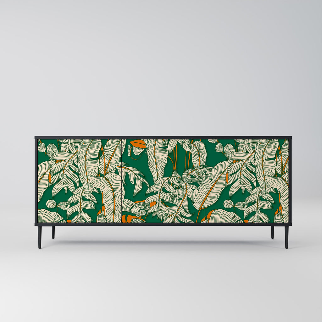 VERDANT PLEASURES Sideboard mit 3 Türen in Schwarz