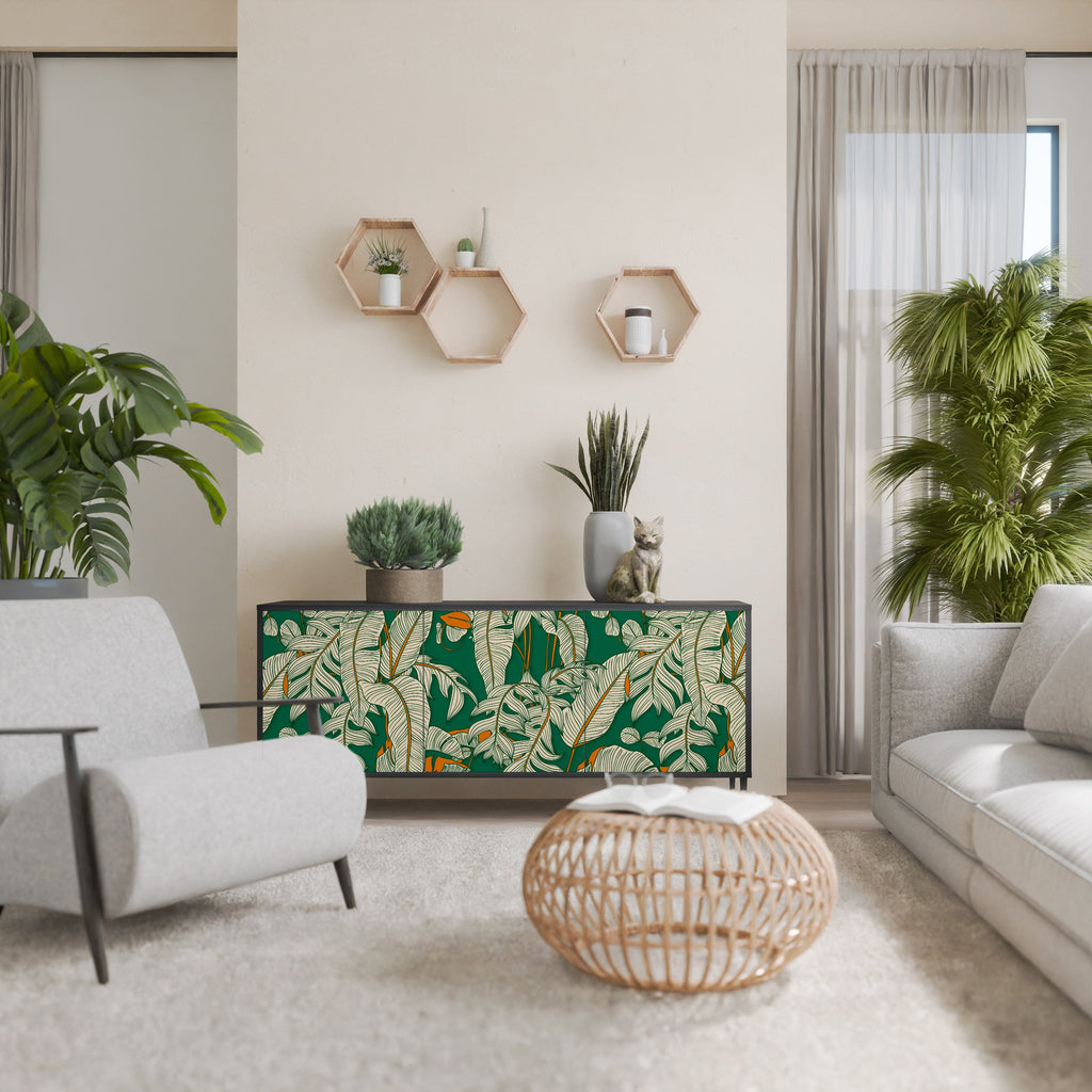 VERDANT PLEASURES Sideboard mit 3 Türen in Schwarz