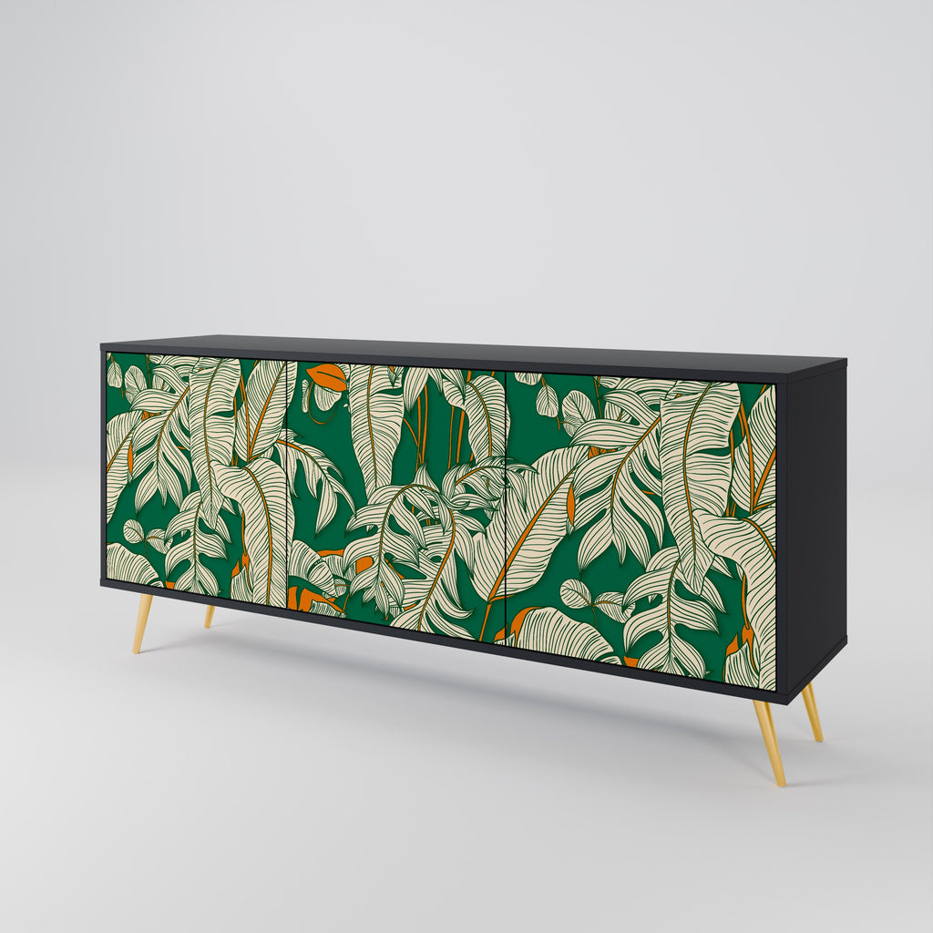 VERDANT PLEASURES Sideboard mit 3 Türen in Schwarz