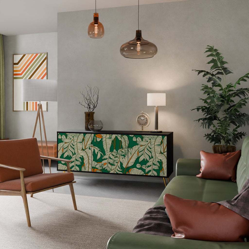 VERDANT PLEASURES Sideboard mit 3 Türen in Schwarz