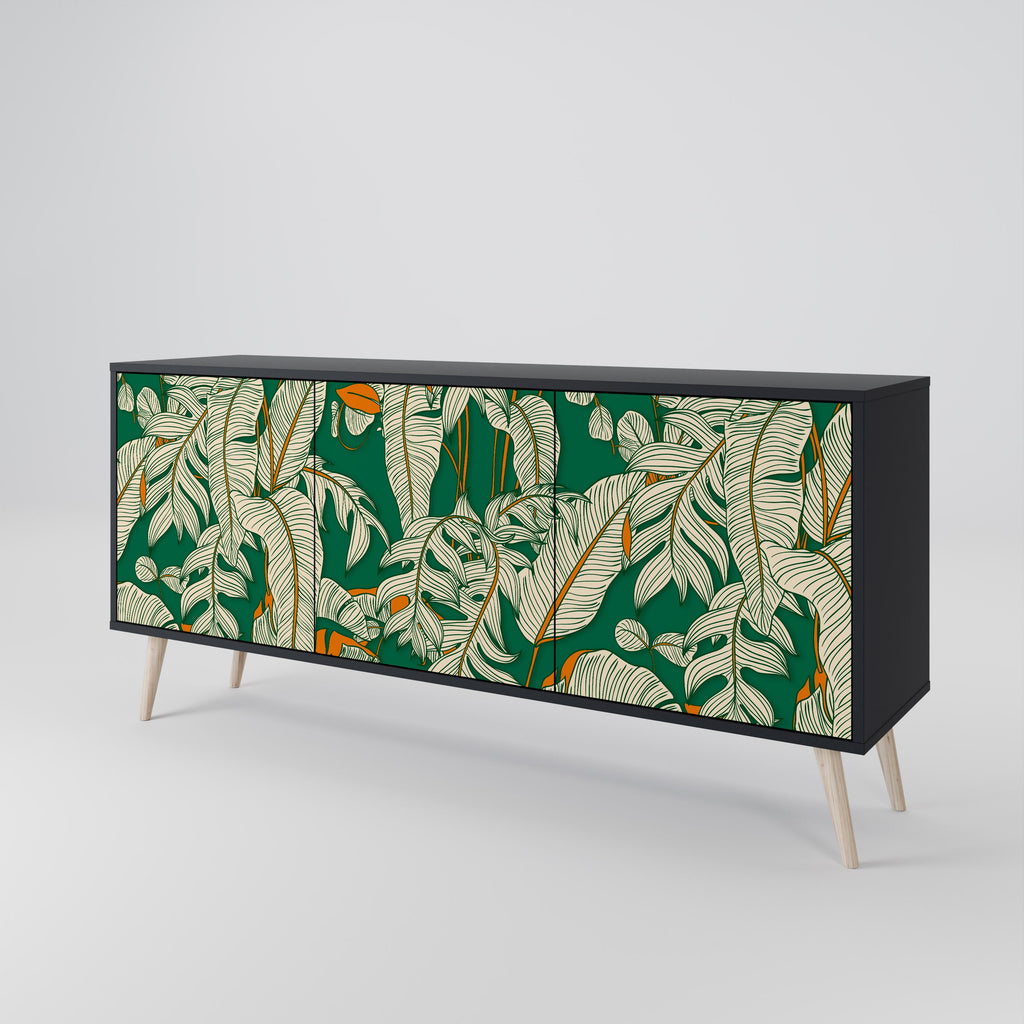 VERDANT PLEASURES Sideboard mit 3 Türen in Schwarz