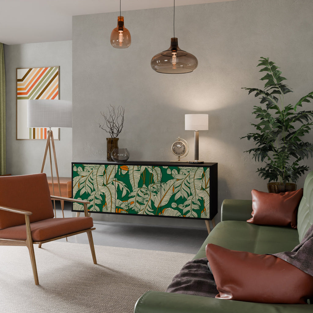 VERDANT PLEASURES Sideboard mit 3 Türen in Schwarz