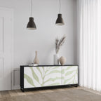 BOTANICAL SPARK 3-Door Sideboard in Black Finish