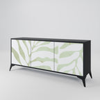 BOTANICAL SPARK 3-Door Sideboard in Black Finish