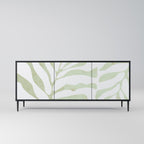 BOTANICAL SPARK 3-Door Sideboard in Black Finish